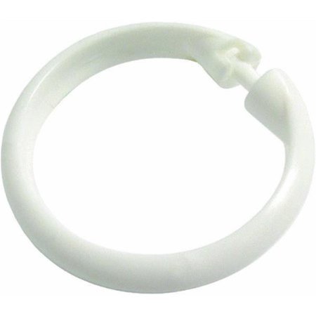 Zenith Products Zenith Products SSR01WW White Shower Curtain Rings; 12 Count SSR01WW